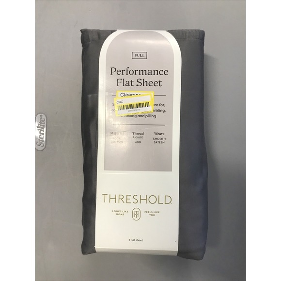 Full 400 Thread Count Performance Flat Sheet - Threshold™‎ - Picture 1 of 2